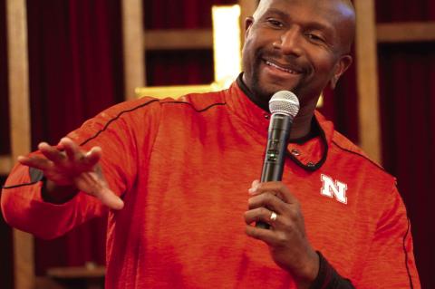 Day by Day It didn’t take long for former Blackshirt and current Teammates CEO DeMoine Adams to win over the crowd on Monday night as he connected through his faith, family and love of football.