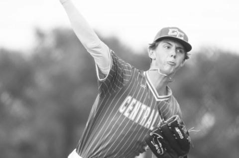 KAYDEN MORNER started on the mound for Central City in the Battle of the Kernels, allowing no earned runs on two hits through 2.1 innings.