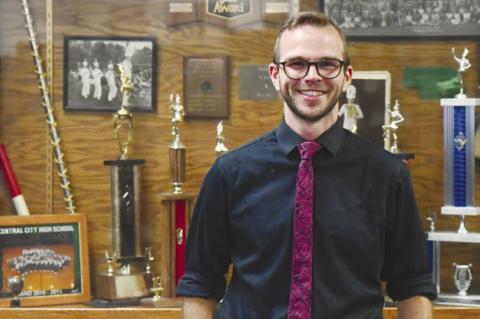 BOBBY JACOBS is the new band instructor at Central City Public Schools this year. Jacobs comes to the Merrick County district from Sandy Creek. Photo by Jordan Coslor