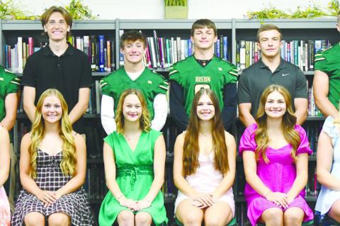 CENTRAL CITY HIGH SCHOOL’S 2026 HOMECOMING CANDIDATES include (back row): Nate Bandt, Fyn Fasbender, Cash McLaughlin, Broc Rathbone, Luke Vakiner, and Turner Hanke; (front row): Caroline Johnson, Juno Ryan, Chloe Jefferson, Shauna Stull, Sydni Homolka, and Hope Paup. Photos by Jordan Coslor