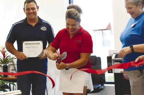 SHELLY URKOSKI, owner and founder of Resilient Rehab, cuts the ribbon on the practice’s new Central City location earlier this month. Photo by Jordan Coslor