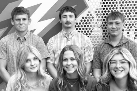 HIGH PLAINS COMMUNITY SCHOOLS is set to celebrate homecoming on Friday, September 25th. This year’s candidates include (back row): Carson Swedenburg, Aaron Brown, and Cameron Reed; (front row): Tessa Morris, Kinley Spurling, and Michaela Danklesen. The homecoming coronation will take place at the conclusion of the Storm’s football game against Grand Island Lutheran on Friday. Courtesy Photo