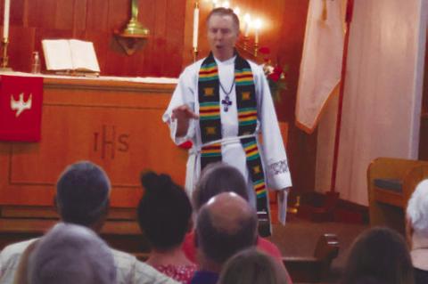REVEREND ROBERT ALEXANDER, a pastor at St. John’s from 1985 until 1992, was the guest preacher during the church’s 125th anniversary. Courtesy Photo