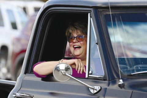 THERE WAS NO SHORTAGE of smiles as car enthusiasts drove past the Litzenberg Long-Term Care Father’s Day barbecue last Thursday evening.