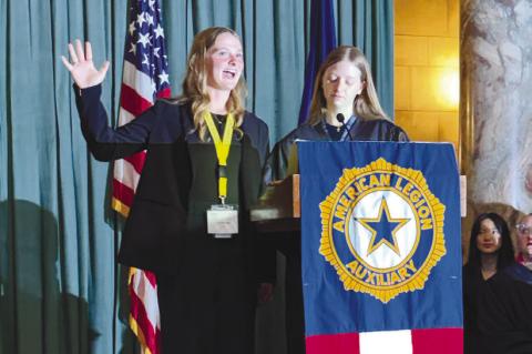 HADASSAH RANKIN was inaugurated as the governor of Cornhusker Girls State during a special ceremony on Thursday, June 4th at the Nebraska State Capitol Building in Lincoln. Courtesy Photo