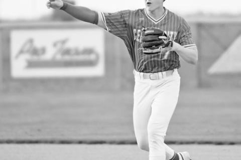 KAYDEN MORNER (left) earned the win on the mound in Central City’s opening game with Ord. Morner netted eight strikeouts and allowed one earned run in four innings. Oliver Herman (right) makes a play from second base. Photos by Jordan Coslor